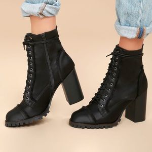 Lace Up Platform Booties BRAND NEW